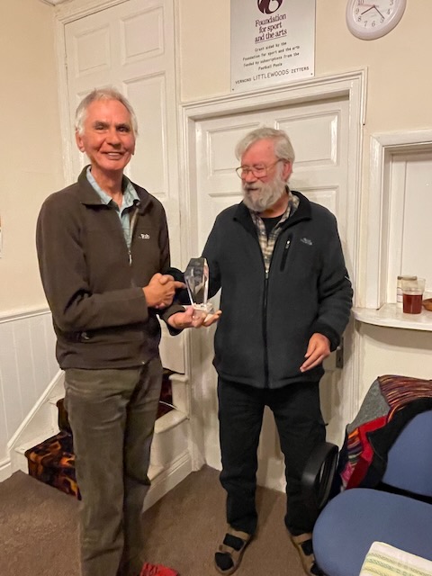 Graham Brandwood with his Floodlit League trophy